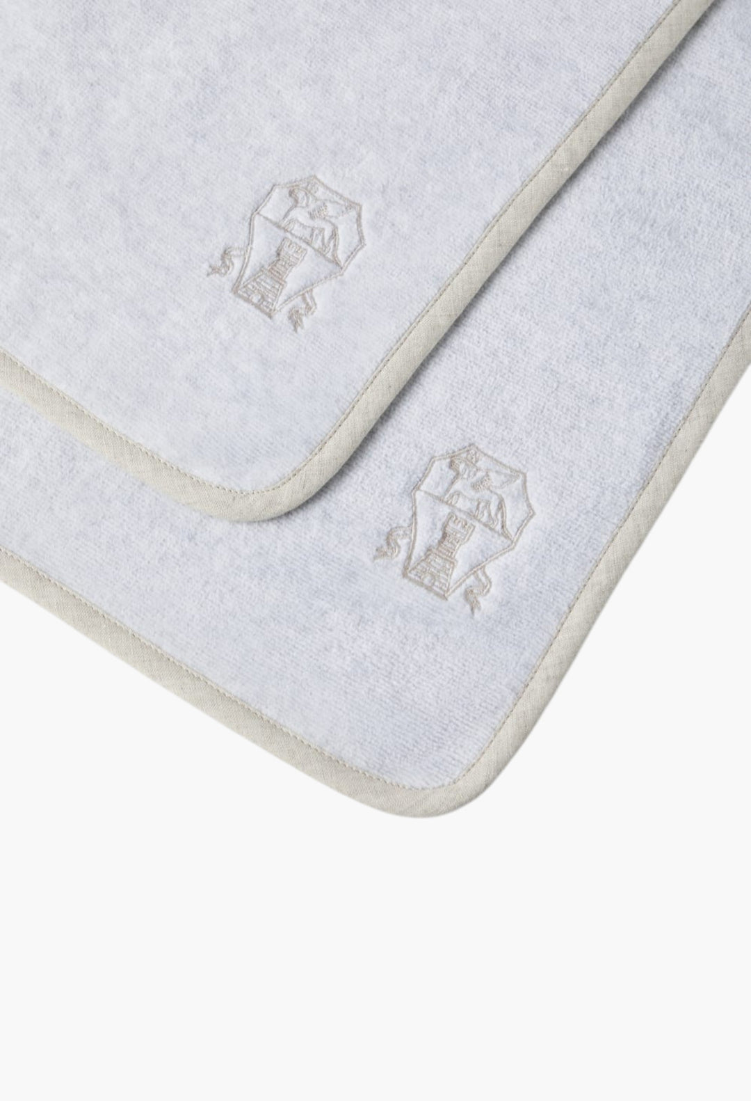 2-Piece Cotton Terrycloth Towel Set With Embroidery - GLAM MODA