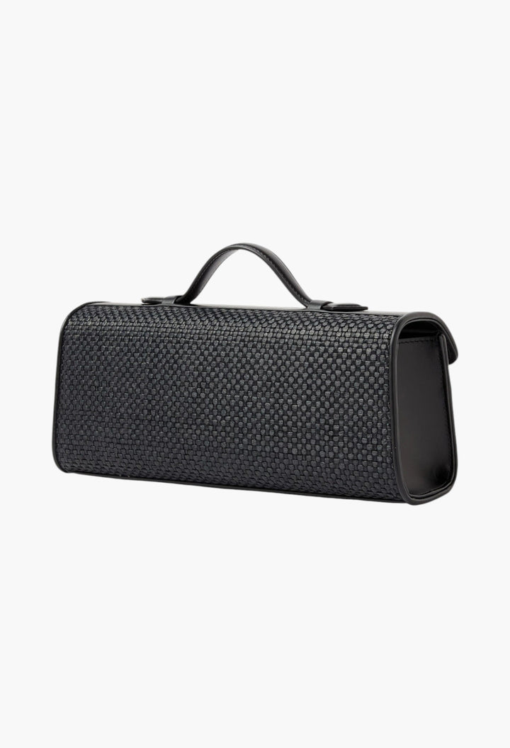 Slim Symmetry Pochette in Woven Raffia - GLAM MODA