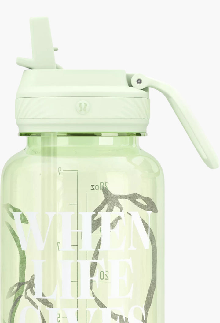 Back to Life Sport Bottle 32oz Straw Lid Lemons Quote - GLAM MODA