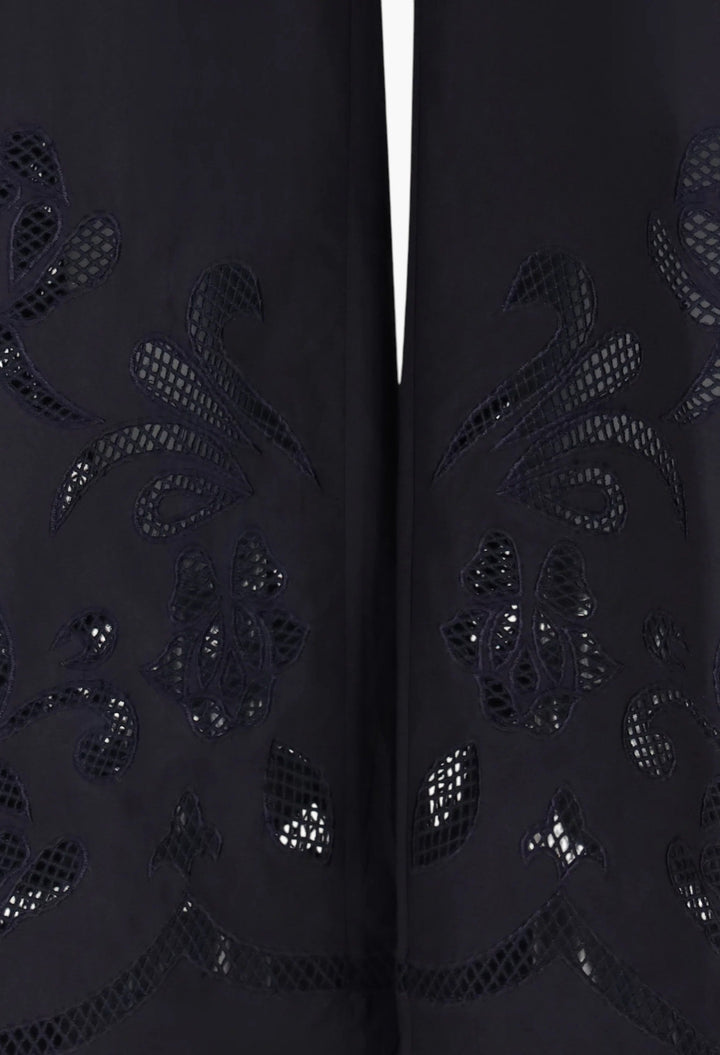 Embroidered Cotton Pants - GLAM MODA
