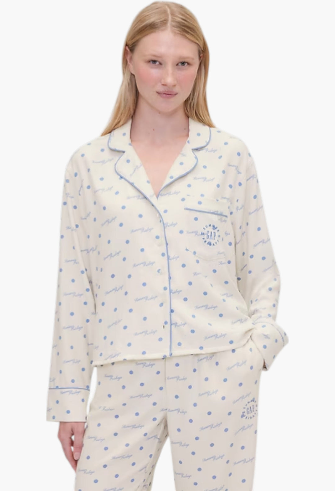 Relaxed Flannel Dotted PJ Shirt - GLAM MODA