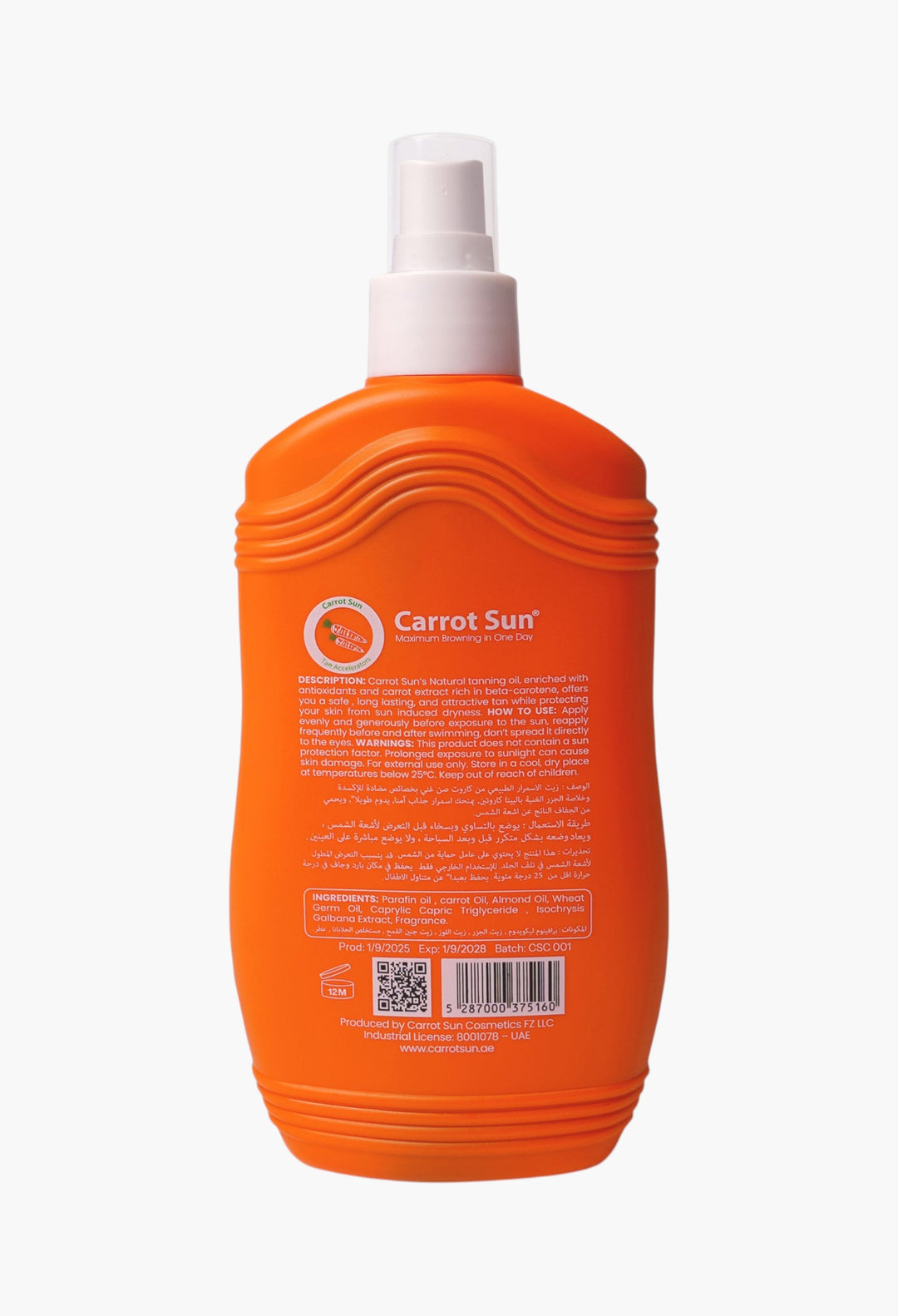 Freshness Of Nature – Carrot Tanning Spray - GLAM MODA
