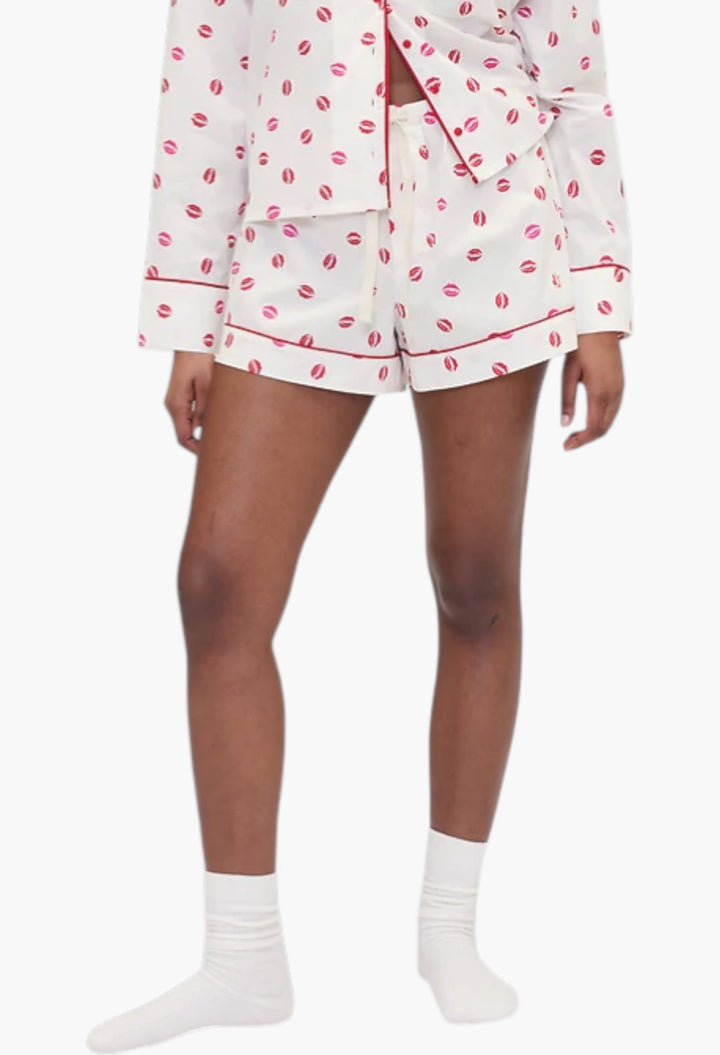 Poplin Kiss PJ Boxer Shorts - GLAM MODA