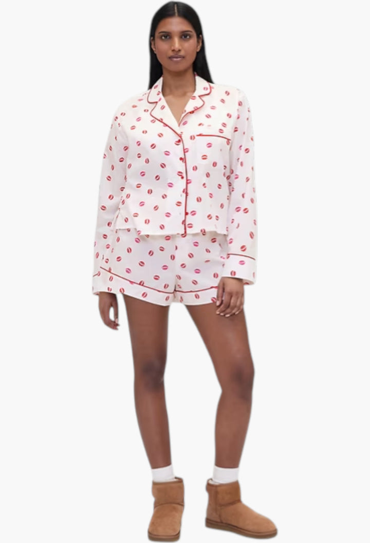 Relaxed Poplin Kiss PJ Shirt - GLAM MODA