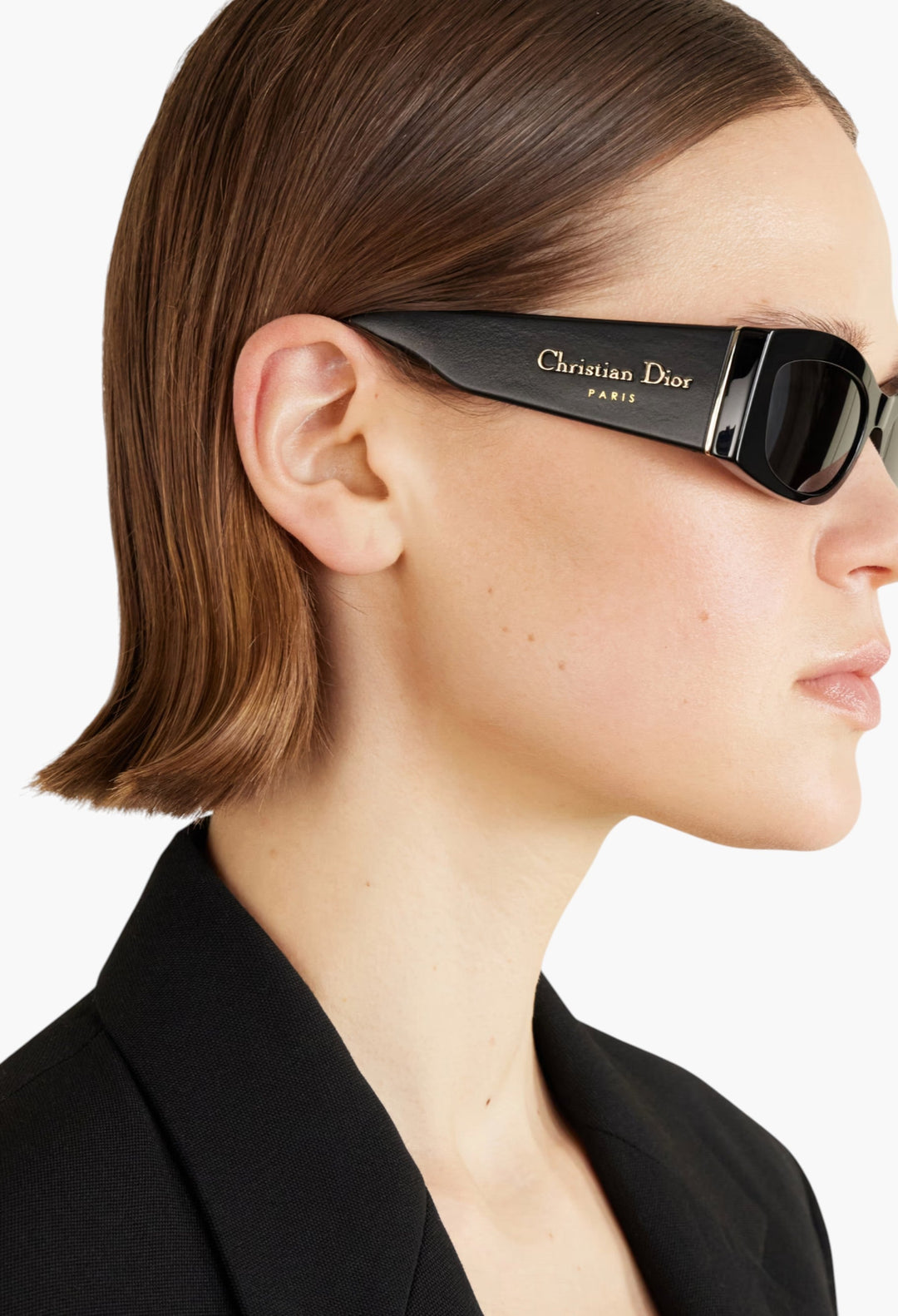 Diorombre S1i Rectangular-Frame Leather-Trimmed Acetate Sunglasses - GLAM MODA