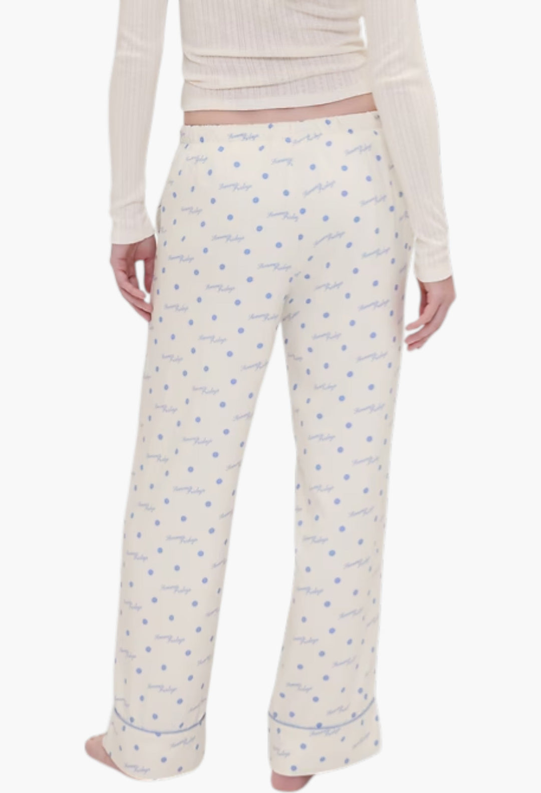 Relaxed Flannel Dotted PJ Pants - GLAM MODA