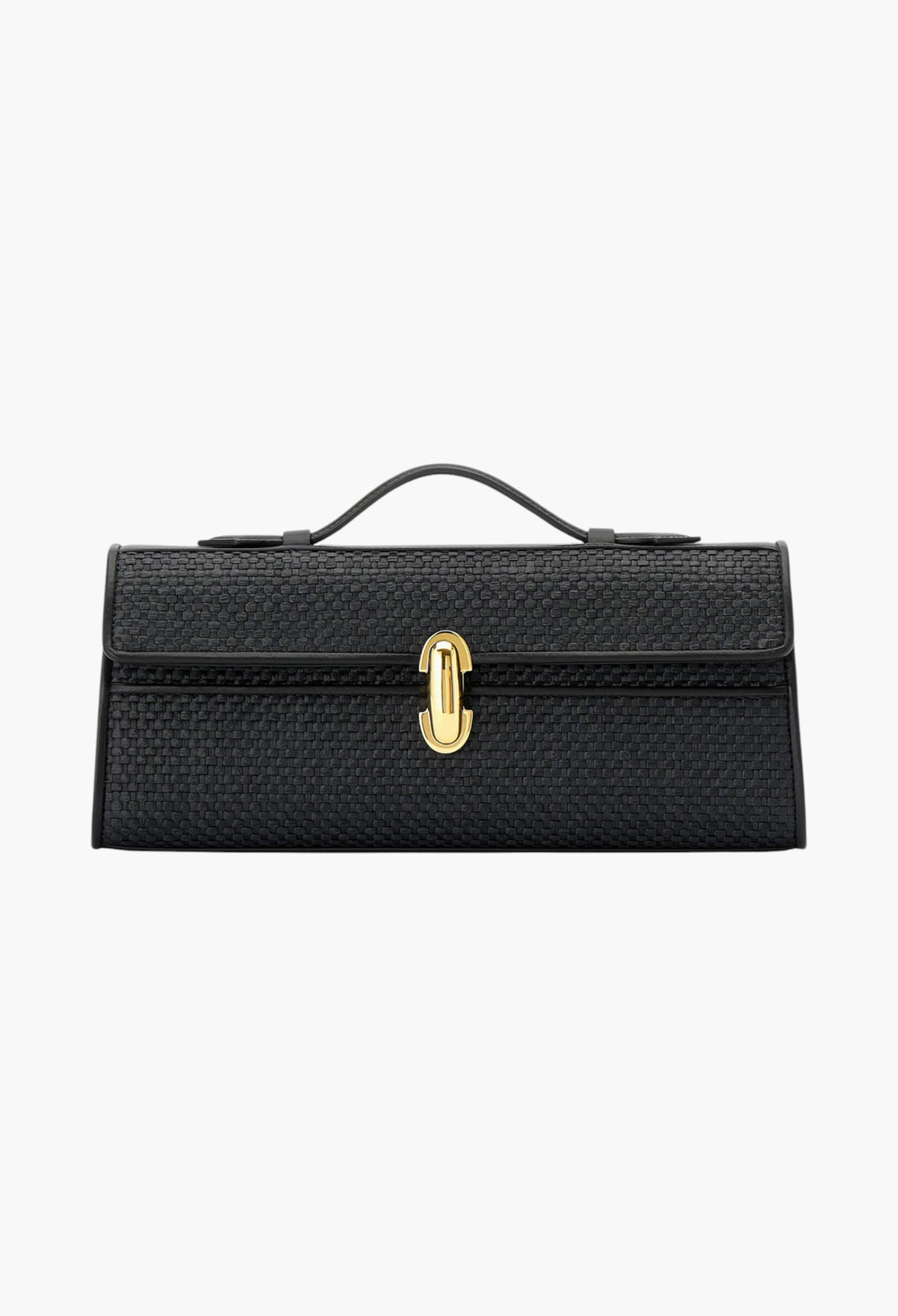 Slim Symmetry Pochette in Woven Raffia - GLAM MODA