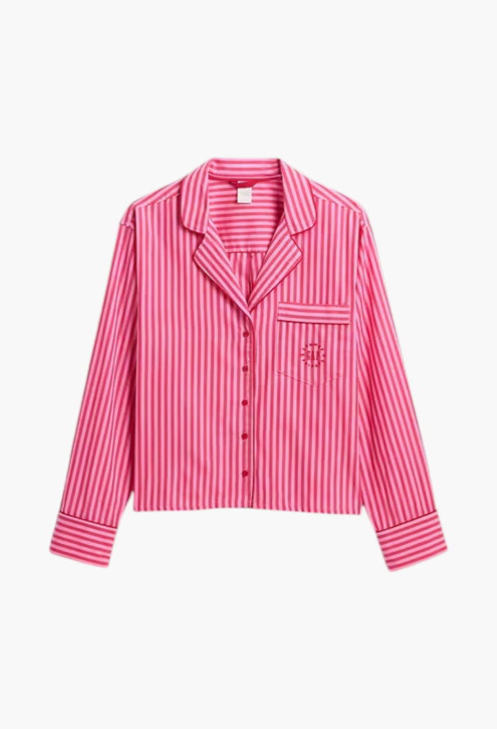 Gap × Summer Fridays Relaxed Poplin Stripe PJ Shirt - GLAM MODA