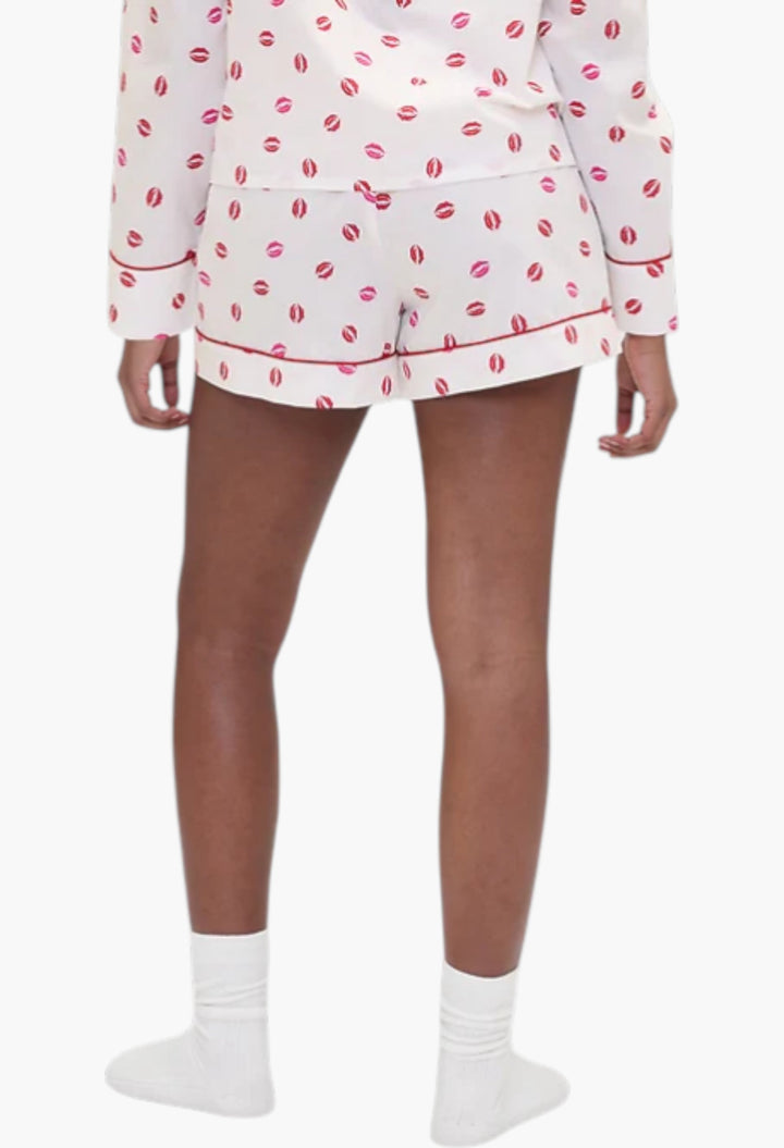 Poplin Kiss PJ Boxer Shorts - GLAM MODA