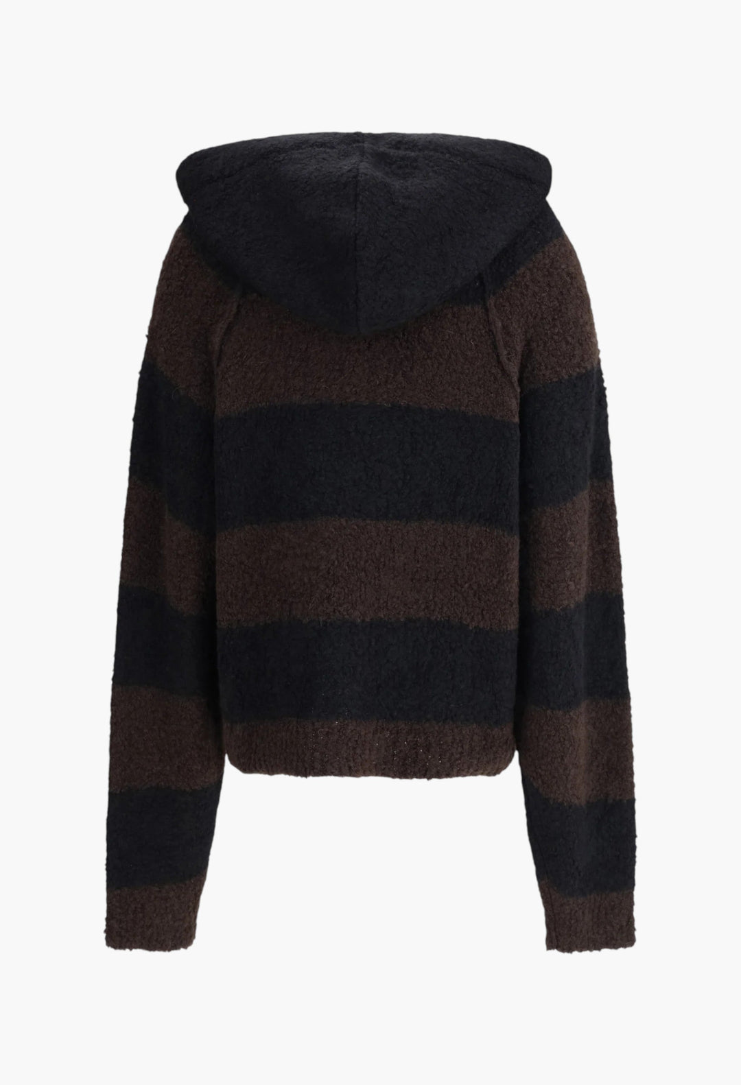 Striped Hooded Sweater - GLAM MODA