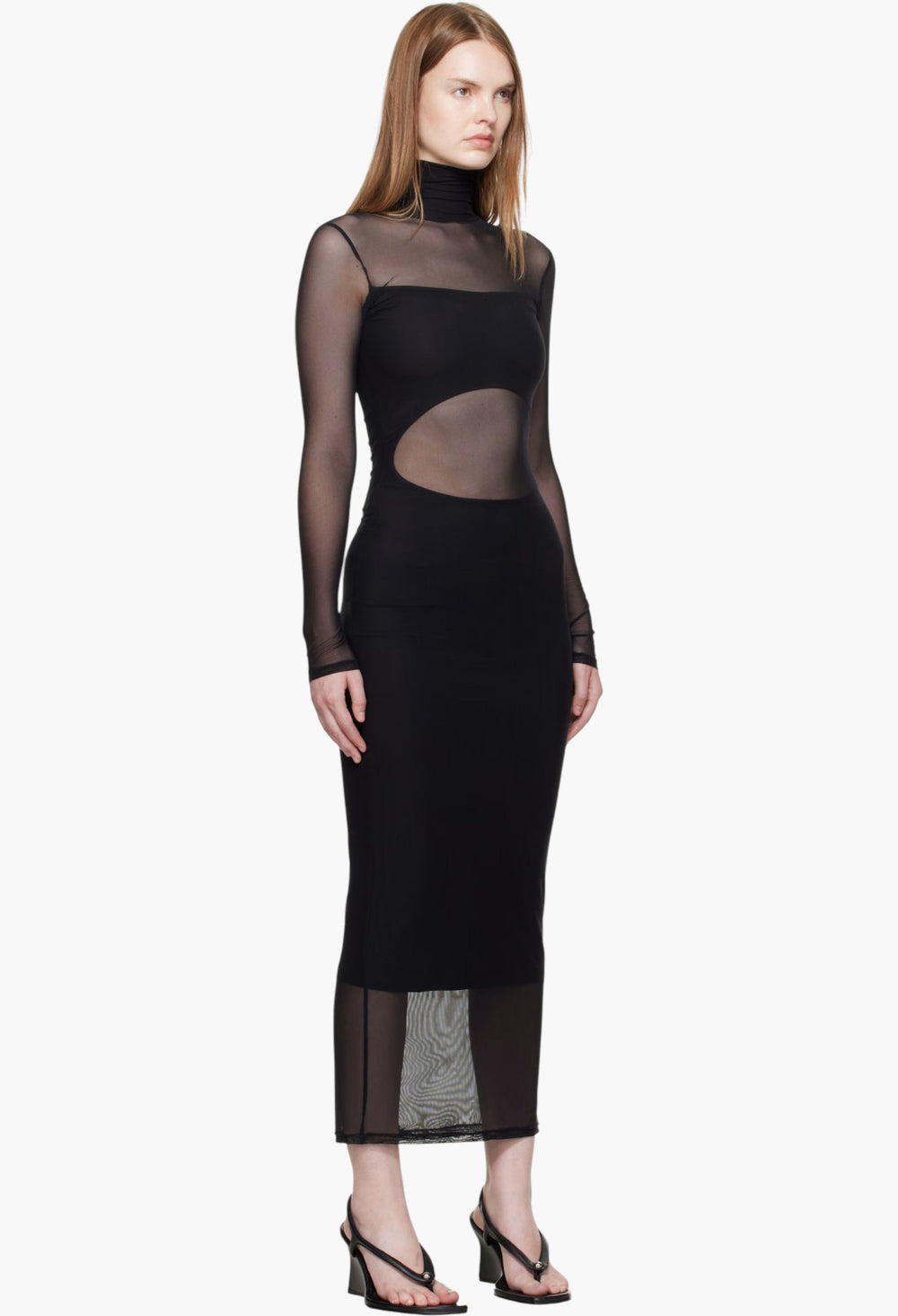 Black Illusion Midi Dress - GLAM MODA