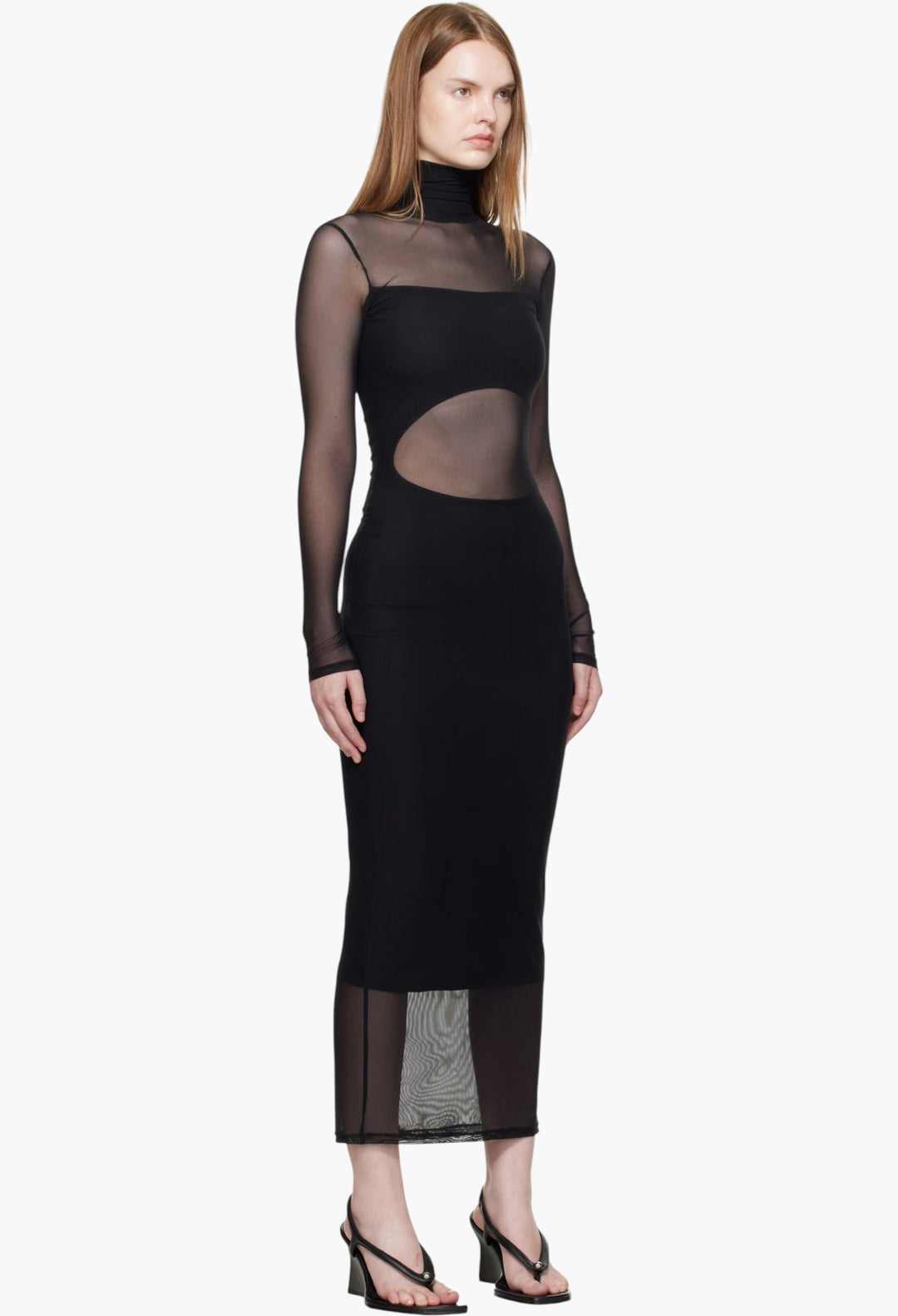 Black Illusion Midi Dress - GLAM MODA