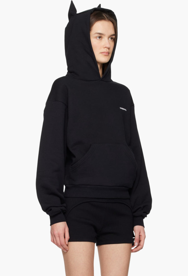 Black Horn Hoodie - GLAM MODA