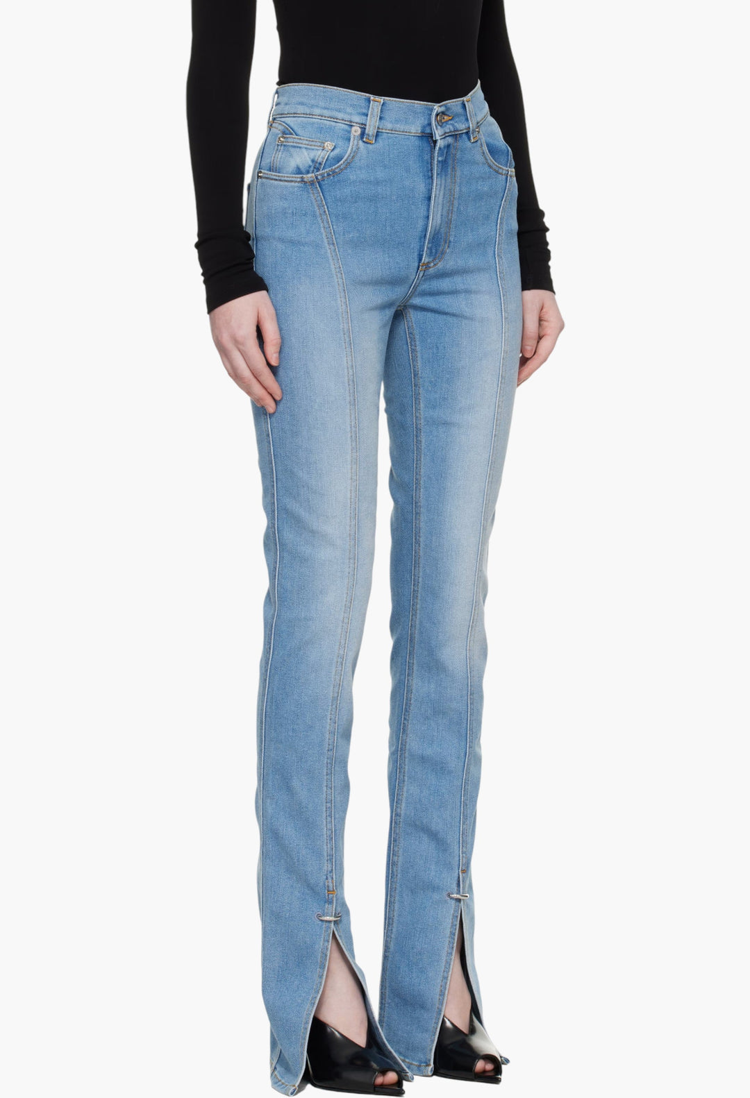 Blue Stretch Denim Jeans - GLAM MODA