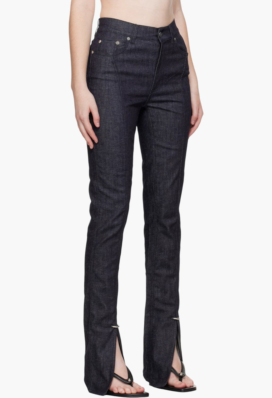 Indigo Paneled Jeans - GLAM MODA