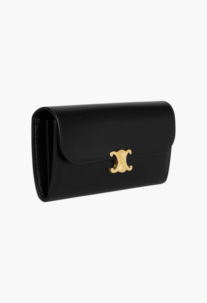 Large Wallet Triomphe In Shiny Calfskin - GLAM MODA