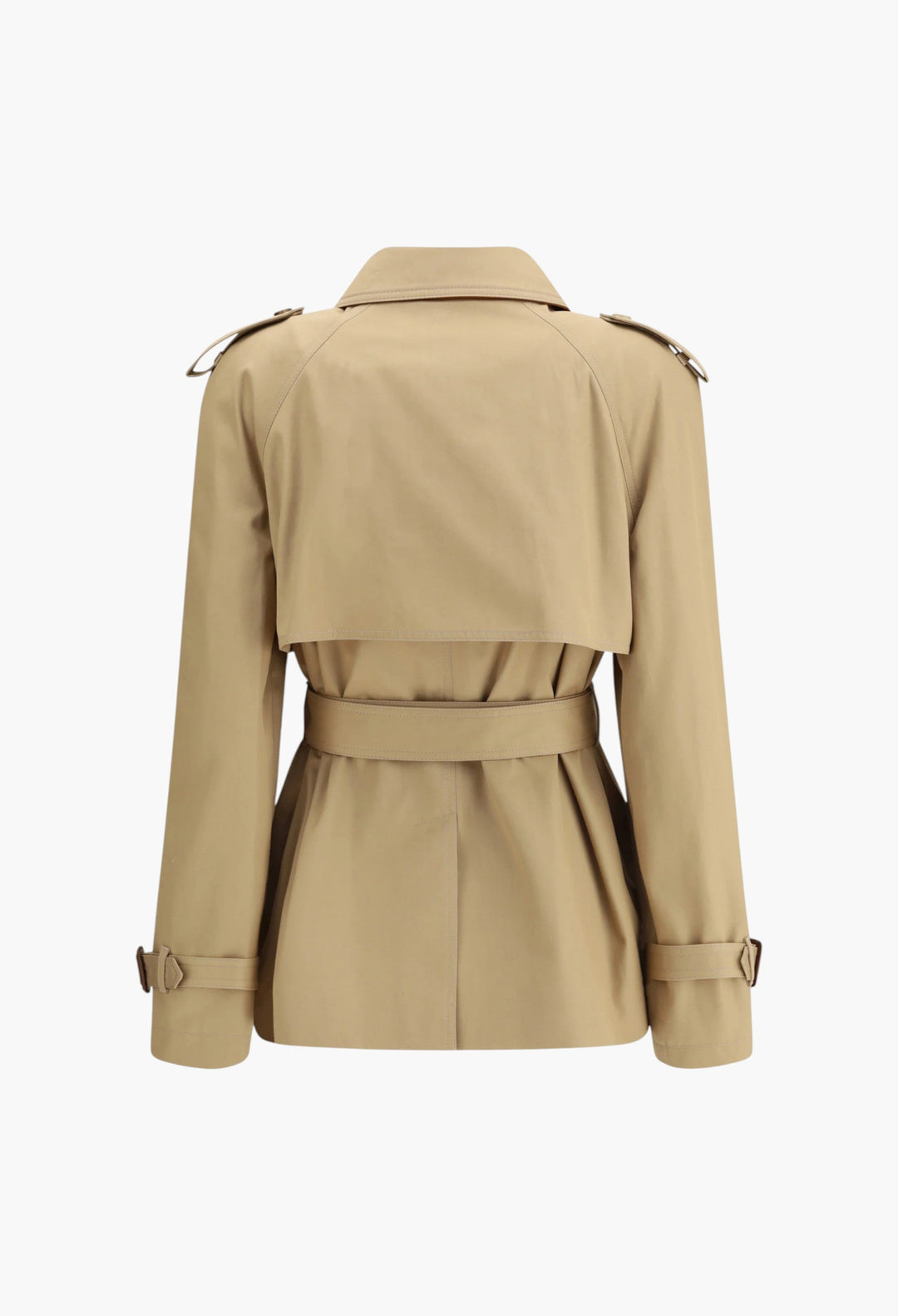 Short cotton gabardine Trench Coat