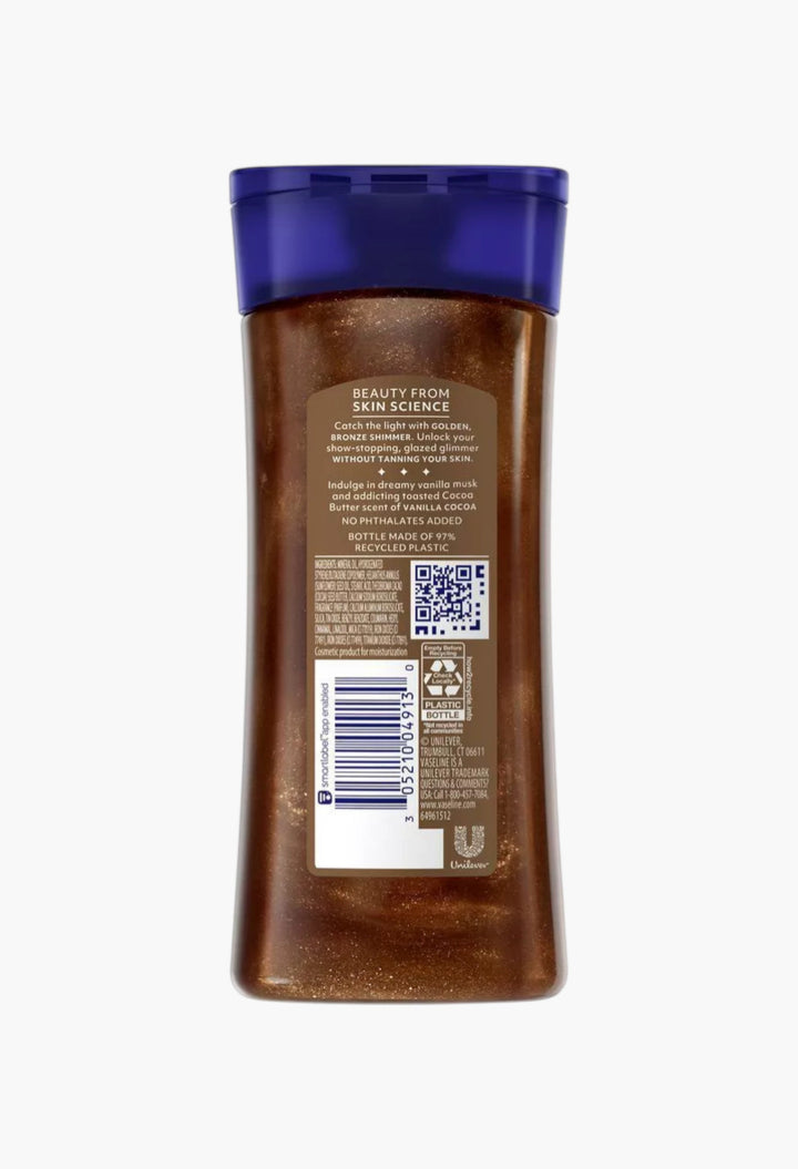 Vaseline Glazed & Glisten Vanilla Cocoa Shimmering Gel Body Oil - Golden Hour Glow - 6.8 fl oz - GLAM MODA