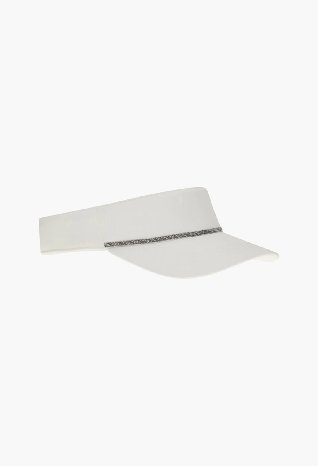 Nylon Visor With Shiny Band - GLAM MODA