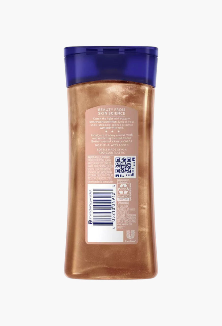 Vaseline Glazed & Glisten Vanilla Cocoa Shimmering Gel Body Oil - Sunlit Glow - 6.8 fl oz - GLAM MODA
