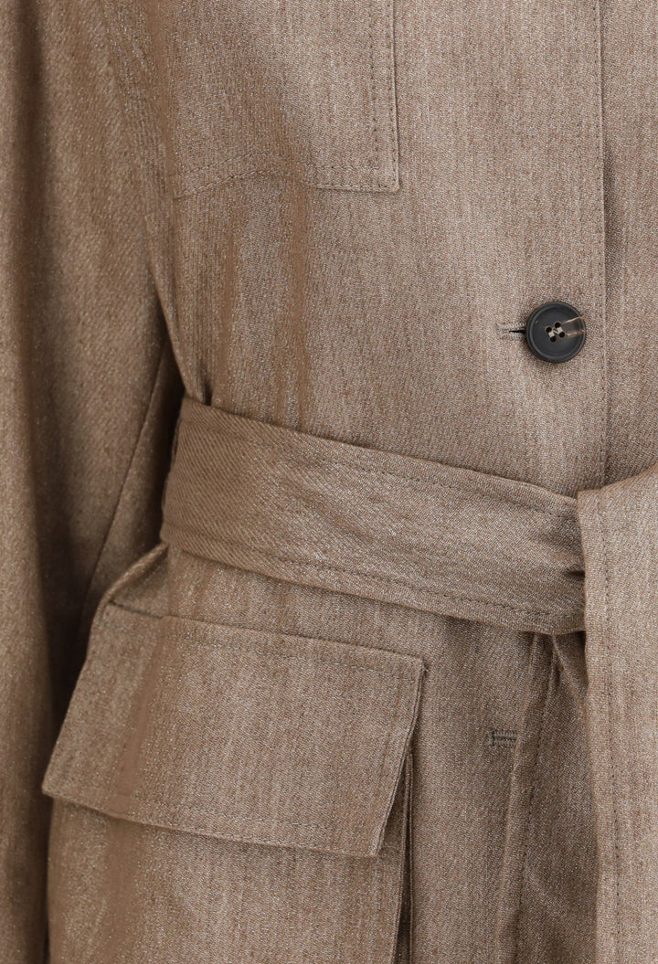 Safari Jacket In Sparkling Twill - GLAM MODA