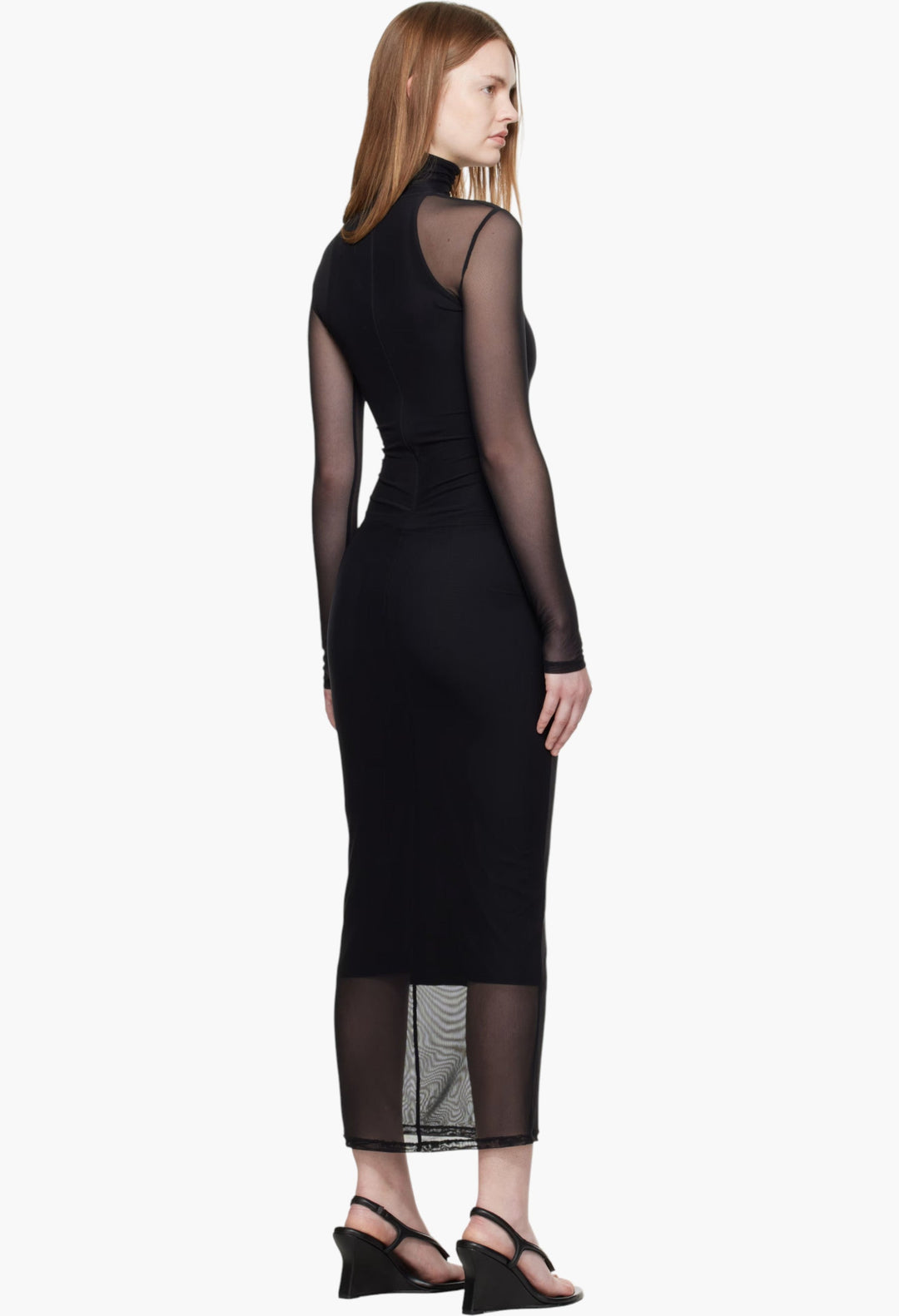 Black Illusion Midi Dress - GLAM MODA