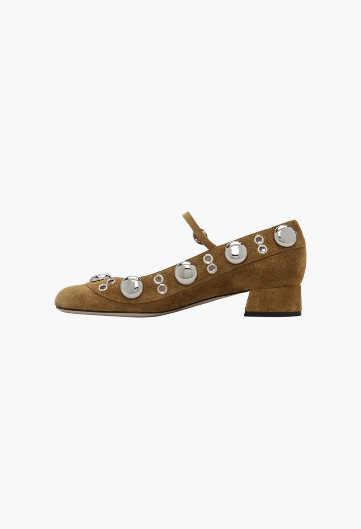 Tan Nellcôte Mary-Jane Heels - GLAM MODA