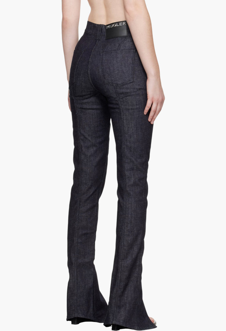 Indigo Paneled Jeans - GLAM MODA