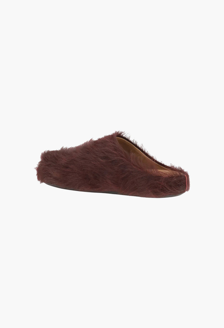 Long-haired calfskin Fussbett Mules