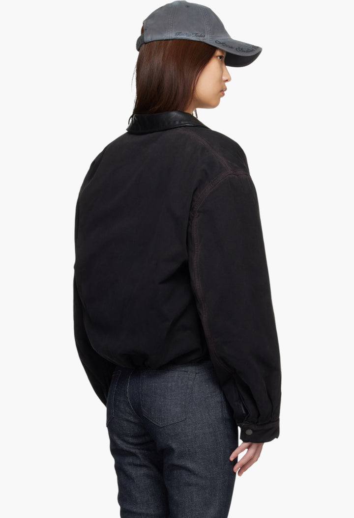 Brown Blouson Bomber Jacket - GLAM MODA
