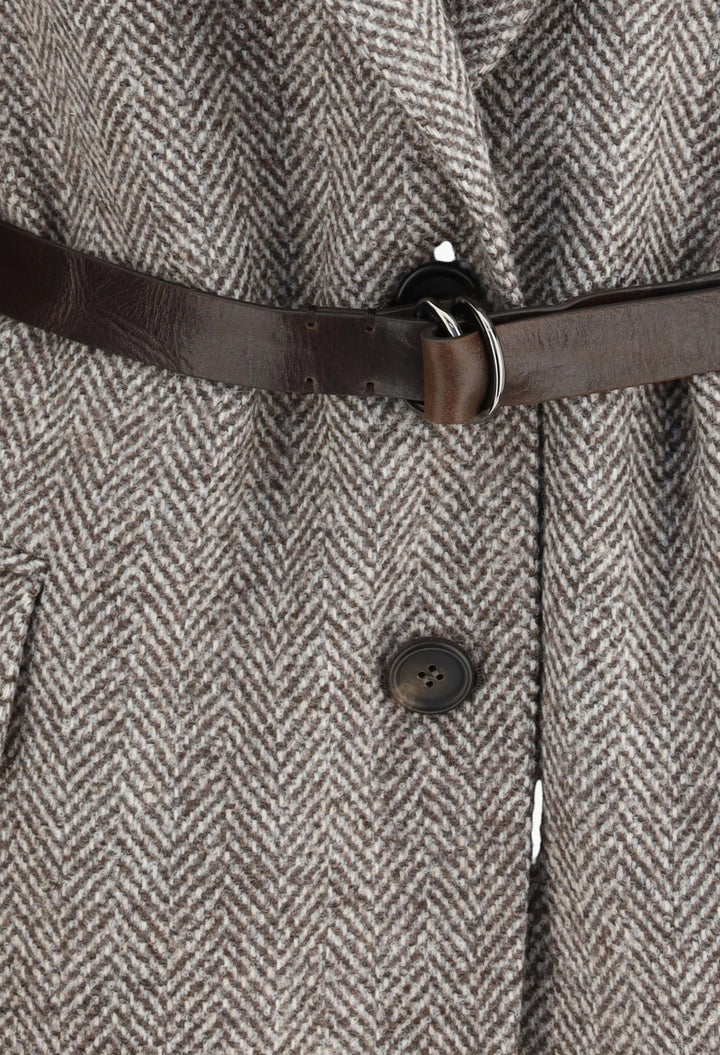 Patterned Wool Jacket - GLAM MODA
