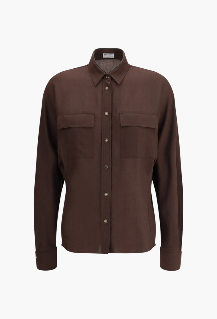 Embellished Collar Shirt - GLAM MODA