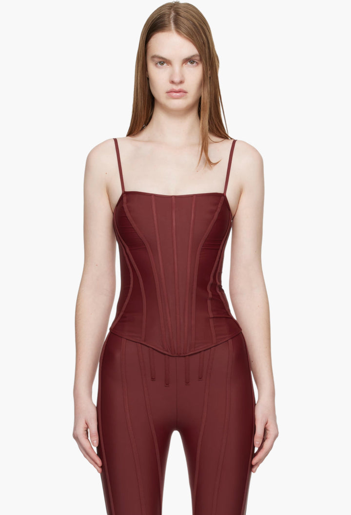 Exclusive Burgundy Corseted Top - GLAM MODA