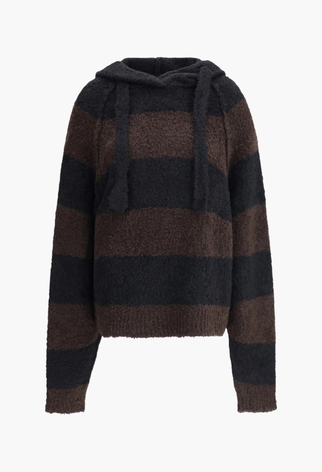 Striped Hooded Sweater - GLAM MODA