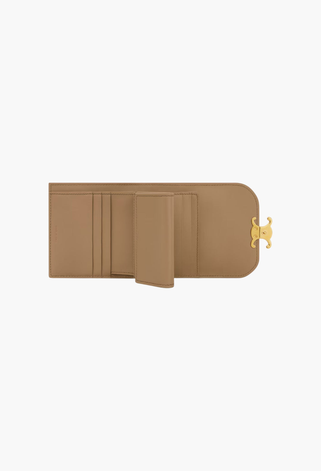 Small Flap Wallet Triomphe In Shiny Calfskin - GLAM MODA