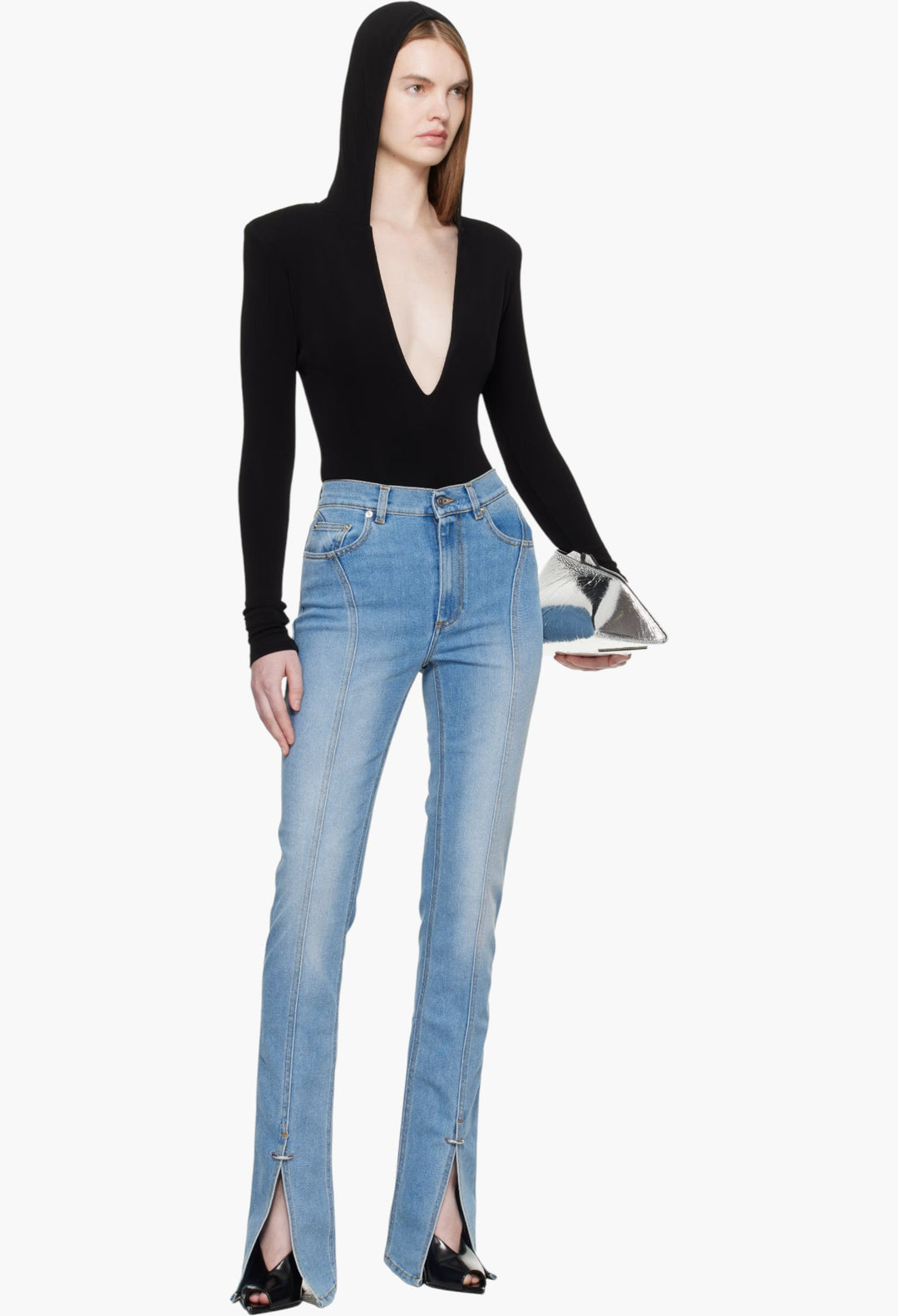 Blue Stretch Denim Jeans - GLAM MODA