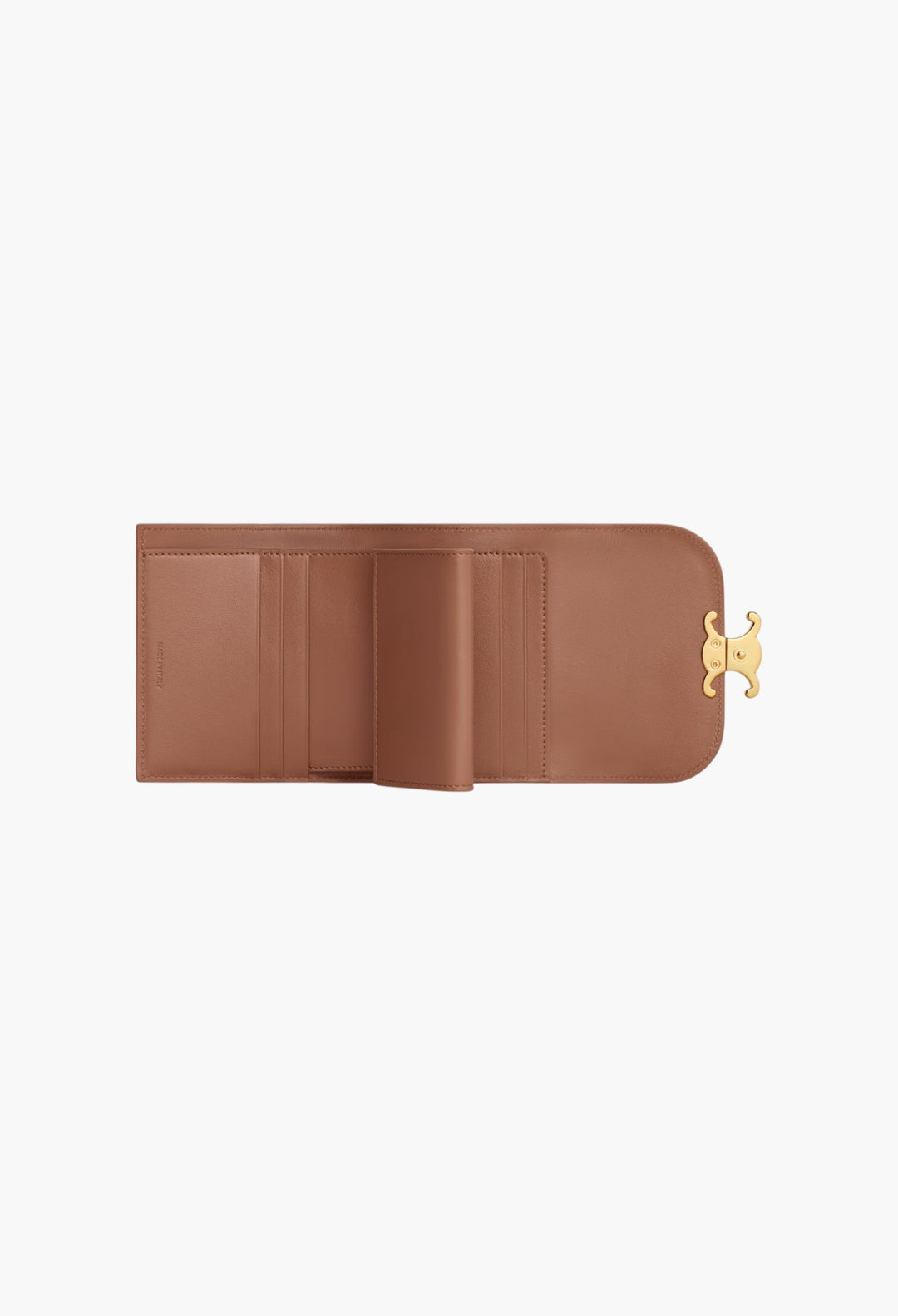 Small Flap Wallet Triomphe In Shiny Calfskin - GLAM MODA