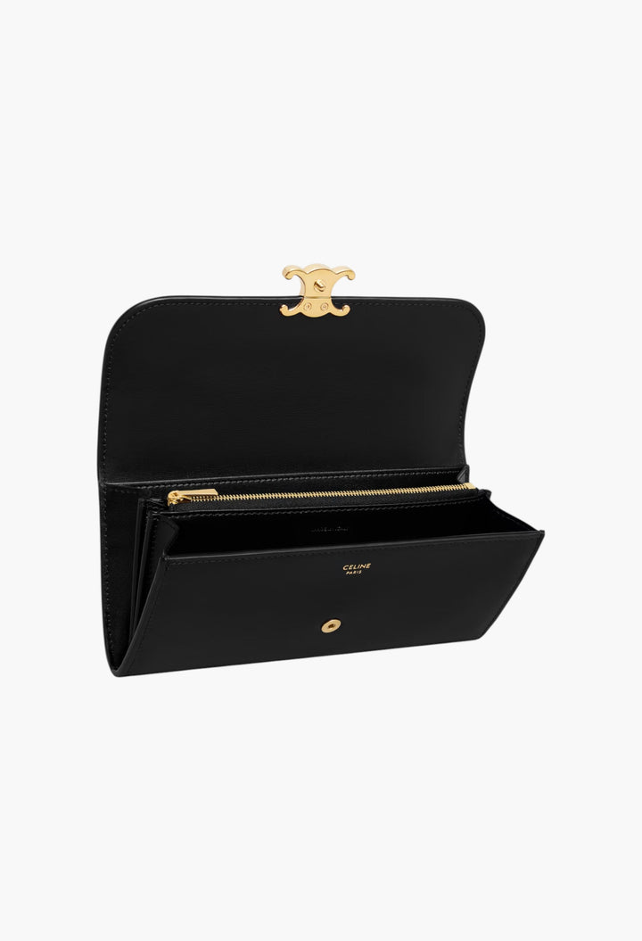 Large Wallet Triomphe In Shiny Calfskin - GLAM MODA