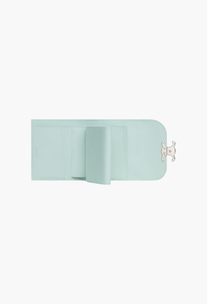 Small Flap Wallet Triomphe In Shiny Calfskin - GLAM MODA