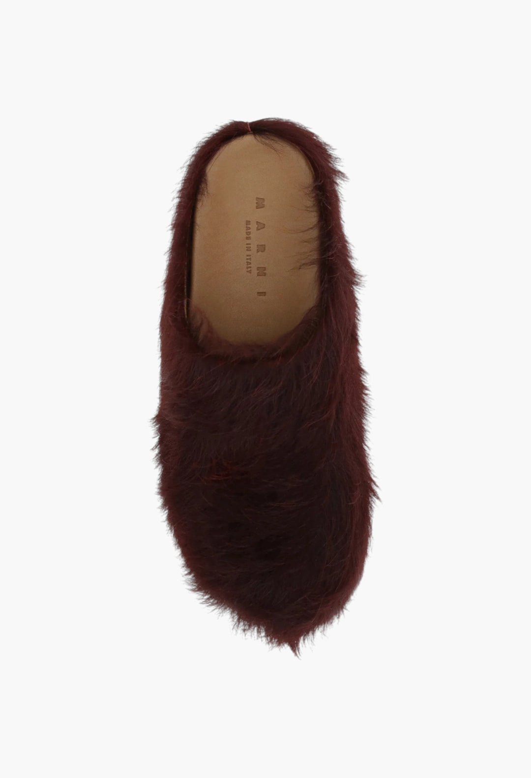 Long-haired calfskin Fussbett Mules