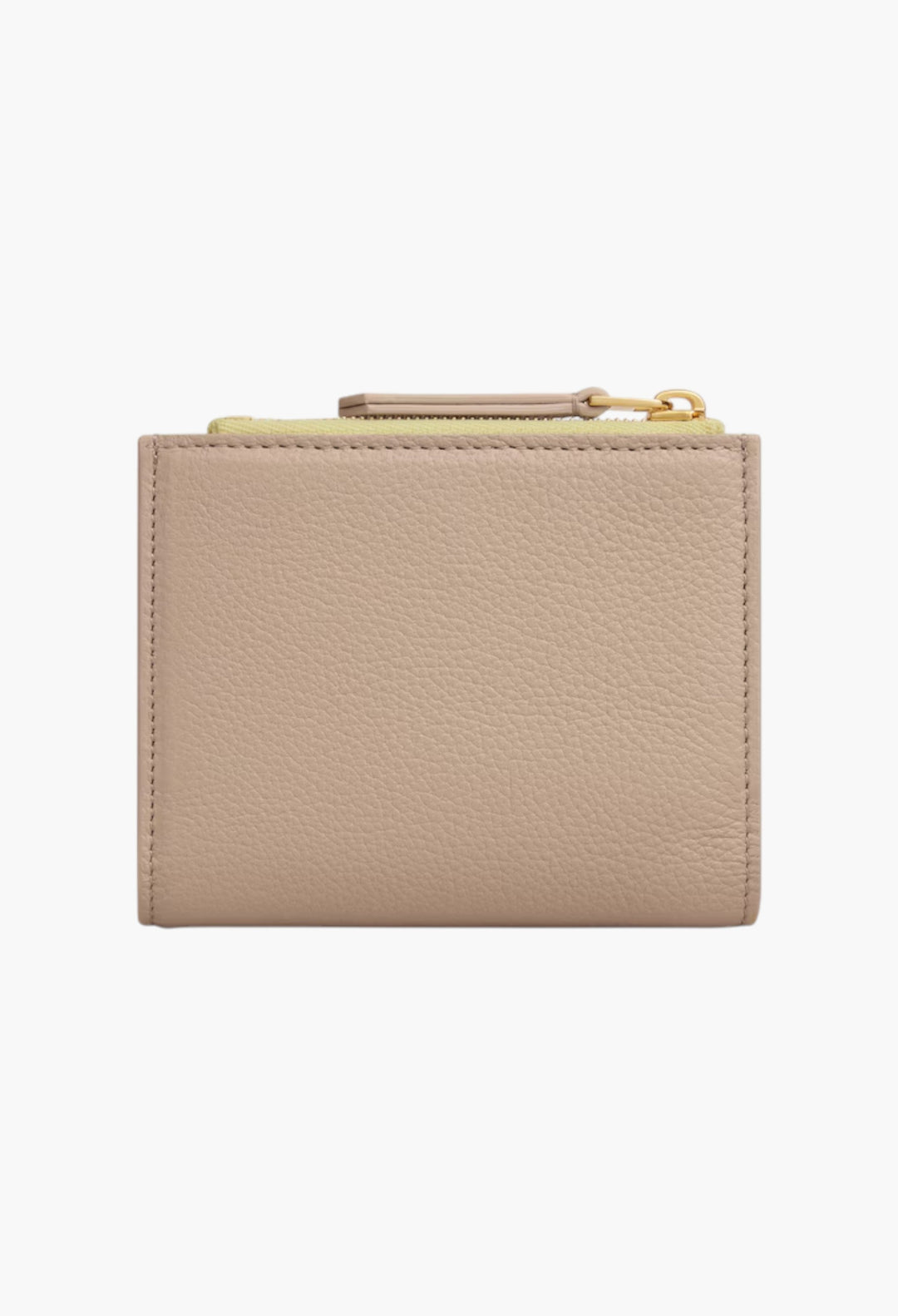 Compact Wallet In Supple Grained Calfskin - GLAM MODA