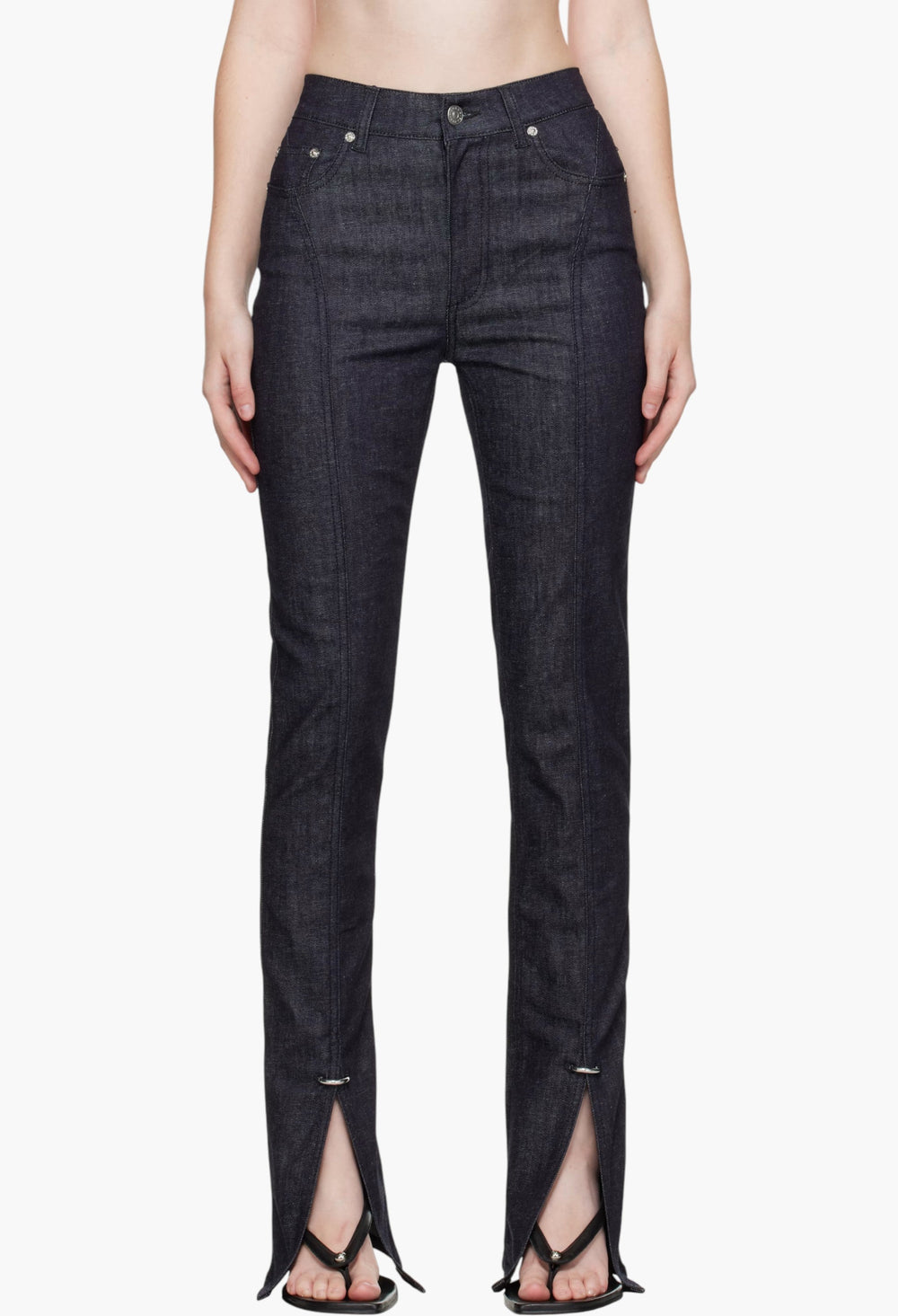 Indigo Paneled Jeans - GLAM MODA