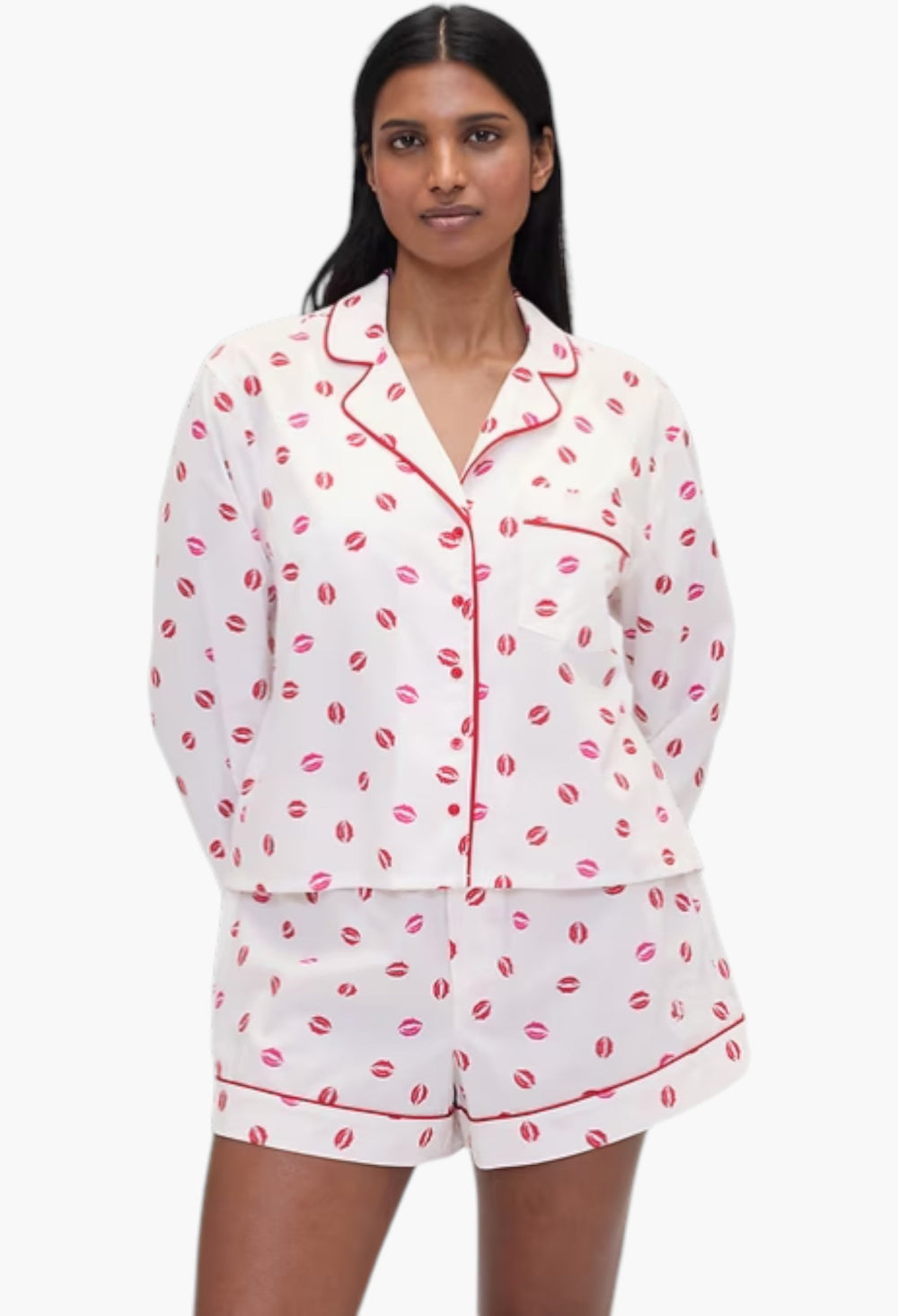 Relaxed Poplin Kiss PJ Shirt - GLAM MODA