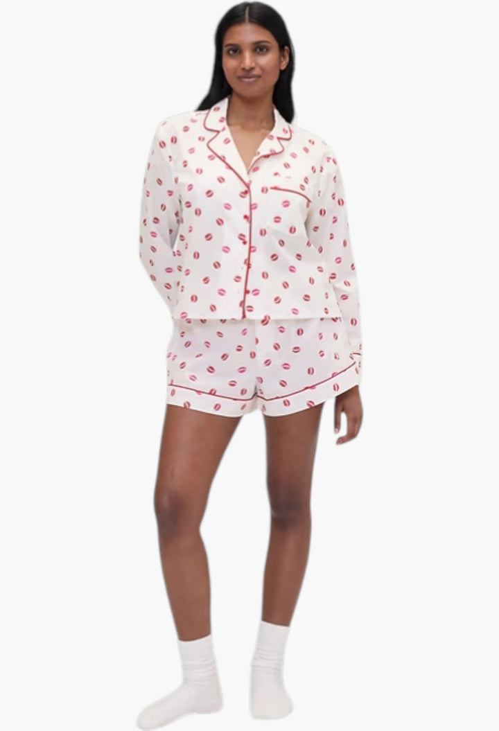 Poplin Kiss PJ Boxer Shorts - GLAM MODA