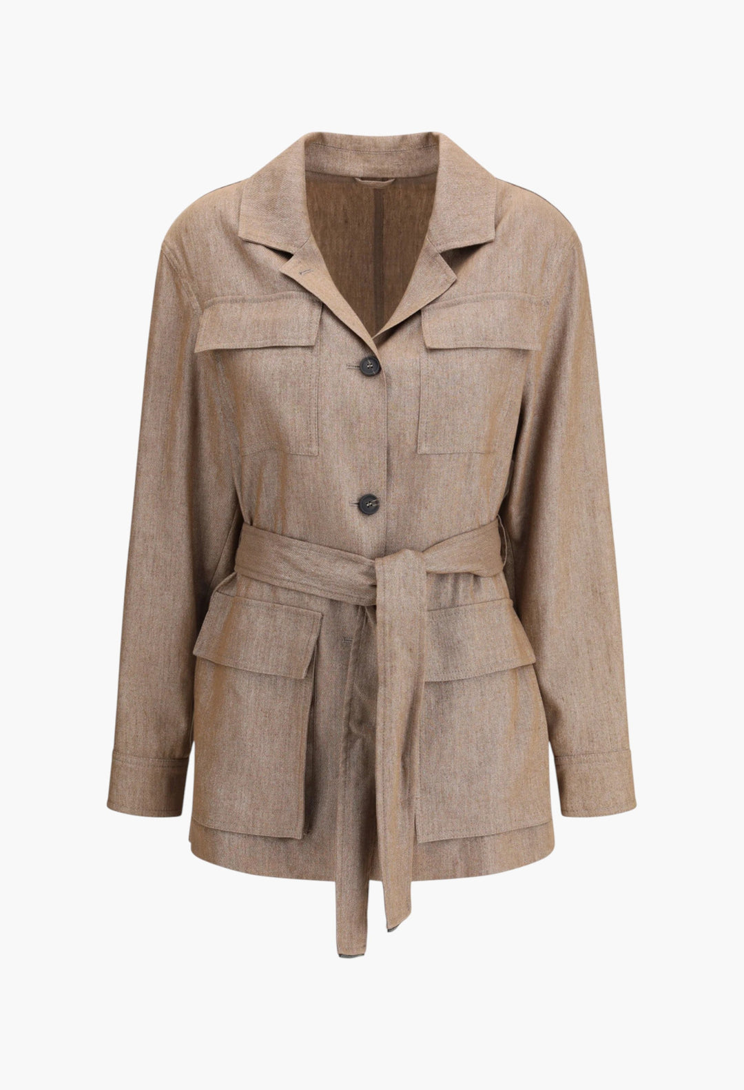 Safari Jacket In Sparkling Twill - GLAM MODA