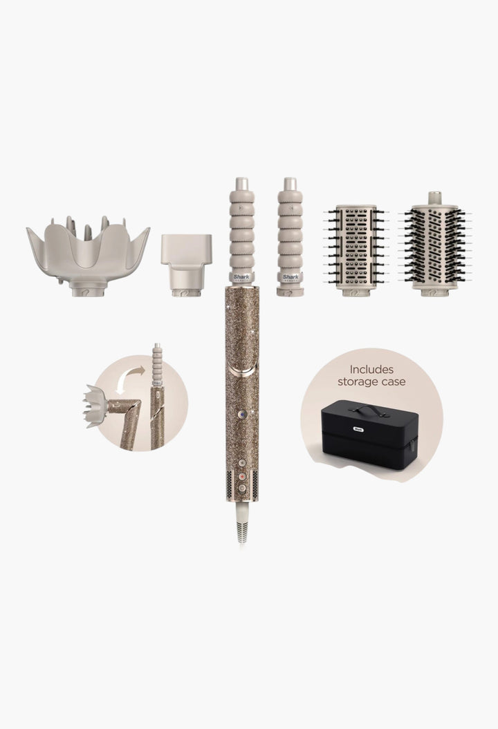 Shark Flexstyle Gold Diamond Limited Edition 5-In-1 Air Styler & Hair Dryer - GLAM MODA