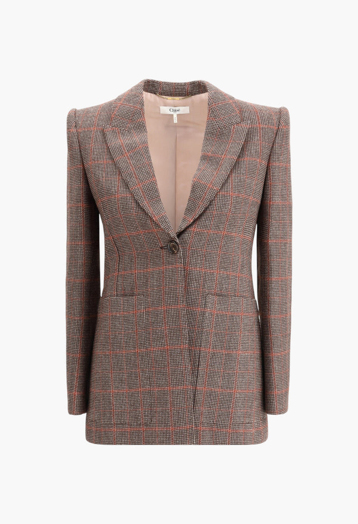 Wool plaid Blazer