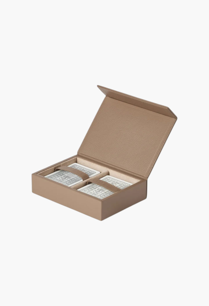 Playing Cards Set With Leather Case - GLAM MODA