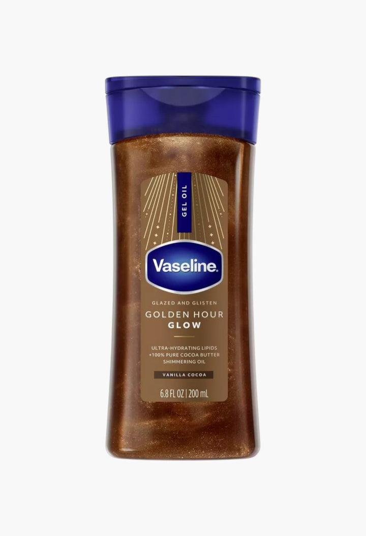 Vaseline Glazed & Glisten Vanilla Cocoa Shimmering Gel Body Oil - Golden Hour Glow - 6.8 fl oz - GLAM MODA