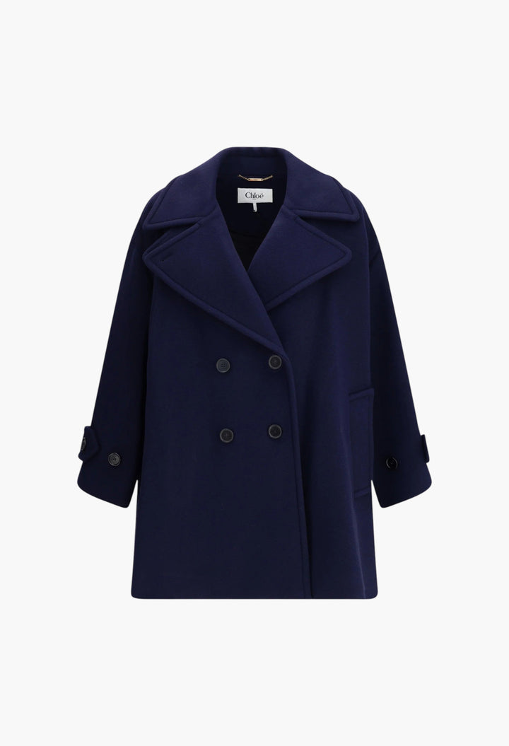 Oversized double breasted wool Coat